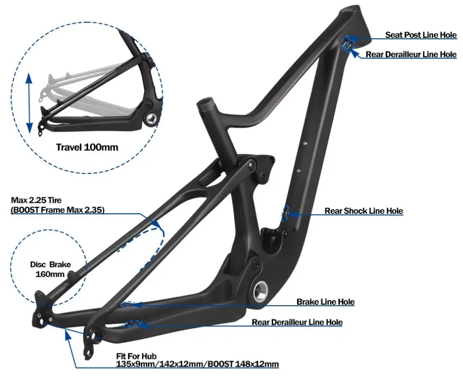 Raw Frame Mtb Full Suspension Frame Downhill Mtb Carbon Frame 29er Full Suspension Buy Mtb