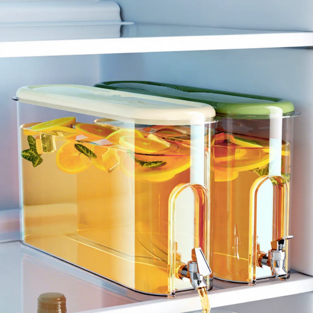 Modern Eco-Friendly Large Capacity Fridge-Mounted Beverage Dispenser with Detachable Design and Tap
