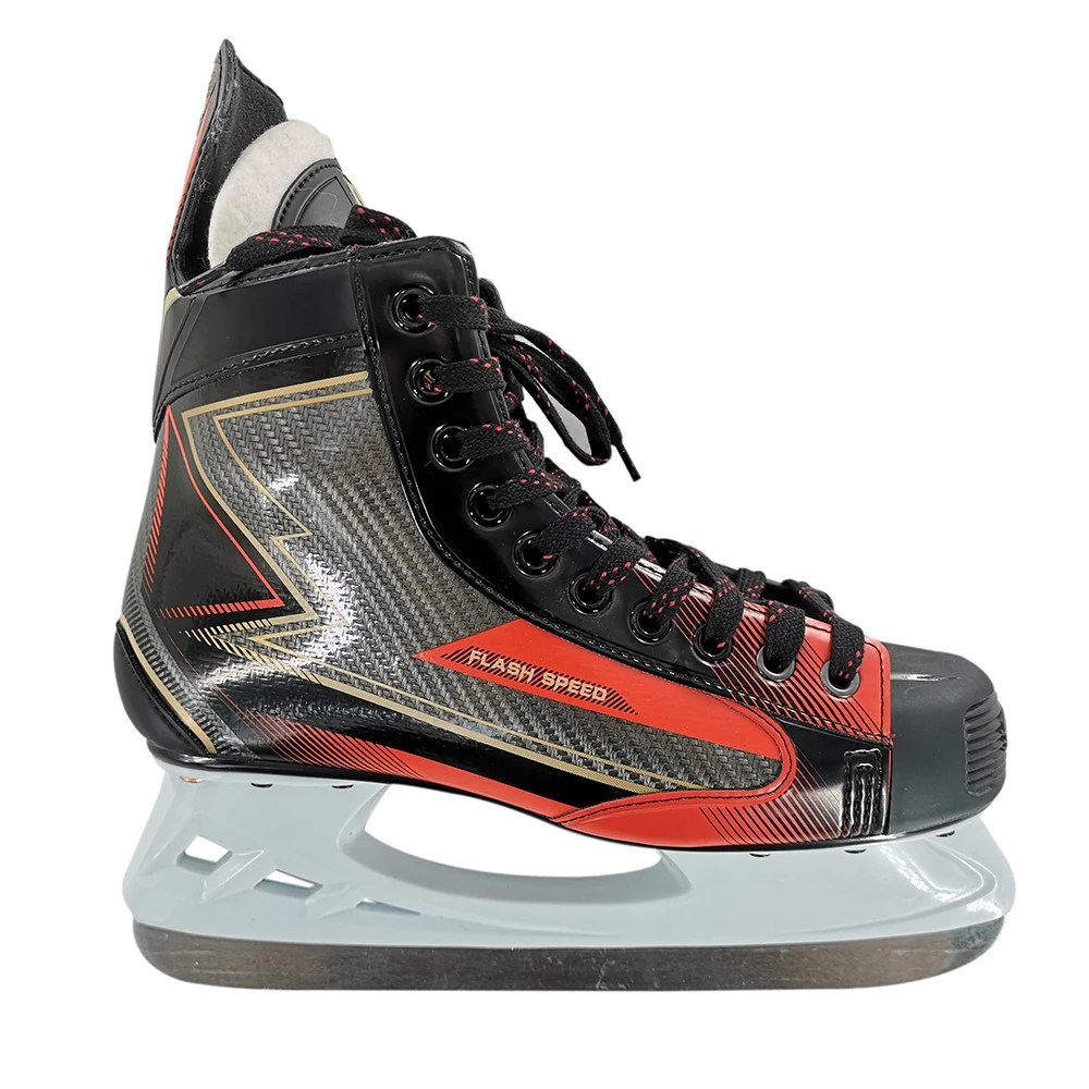 High quality adults fixed size integrated ice hockey skates shoes for sale