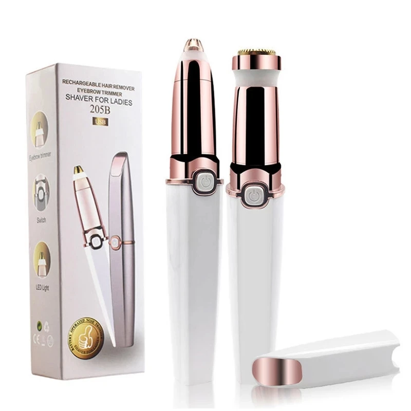 2 in 1 Eyebrow Trimmer - Facial Hair Remover Electric Razor