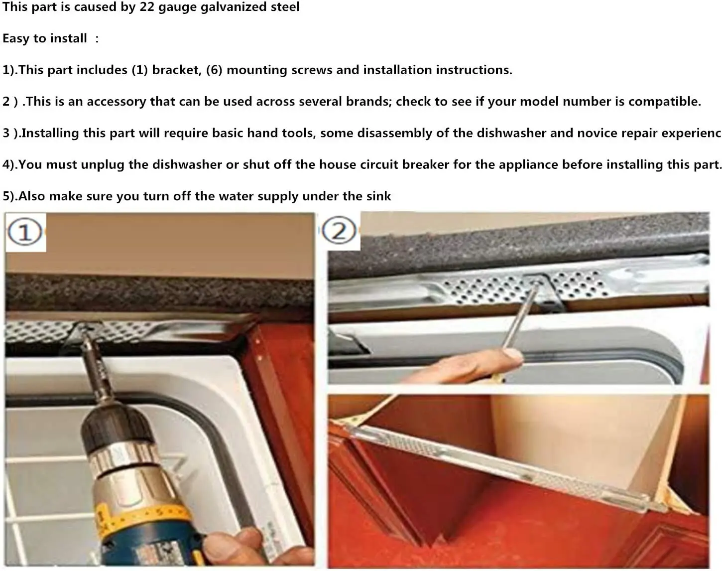 Dishwasher Mounting Bracket Kit Undercounter Dishwashers Bracket Buy