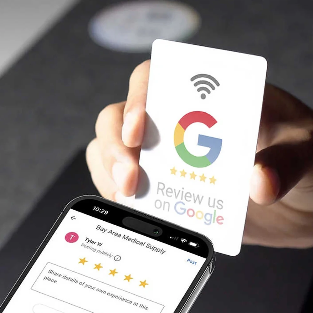 In Stock Product RFID Blank Card Smart with Chip NFC RFID Google Review Card for Sale