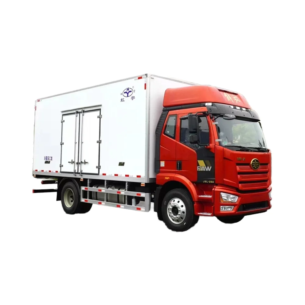Neuzustand FAW-Chassis Lebensmittel-Kühllaster 4x2 8-Tonnen-Kühlbox-Transporter, Kühllaster zum Verkauf