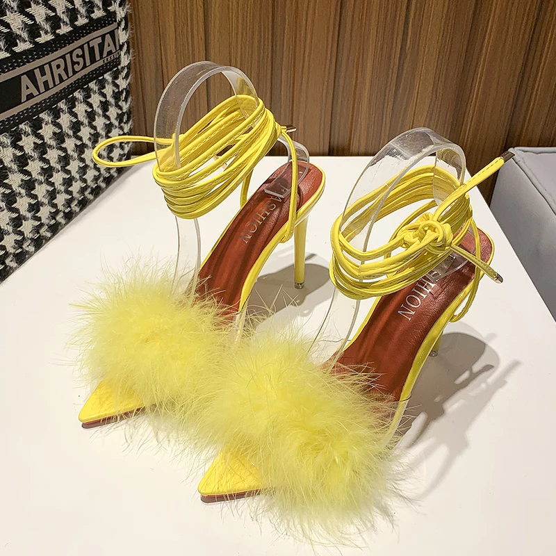 Yellow 2025 fur heels