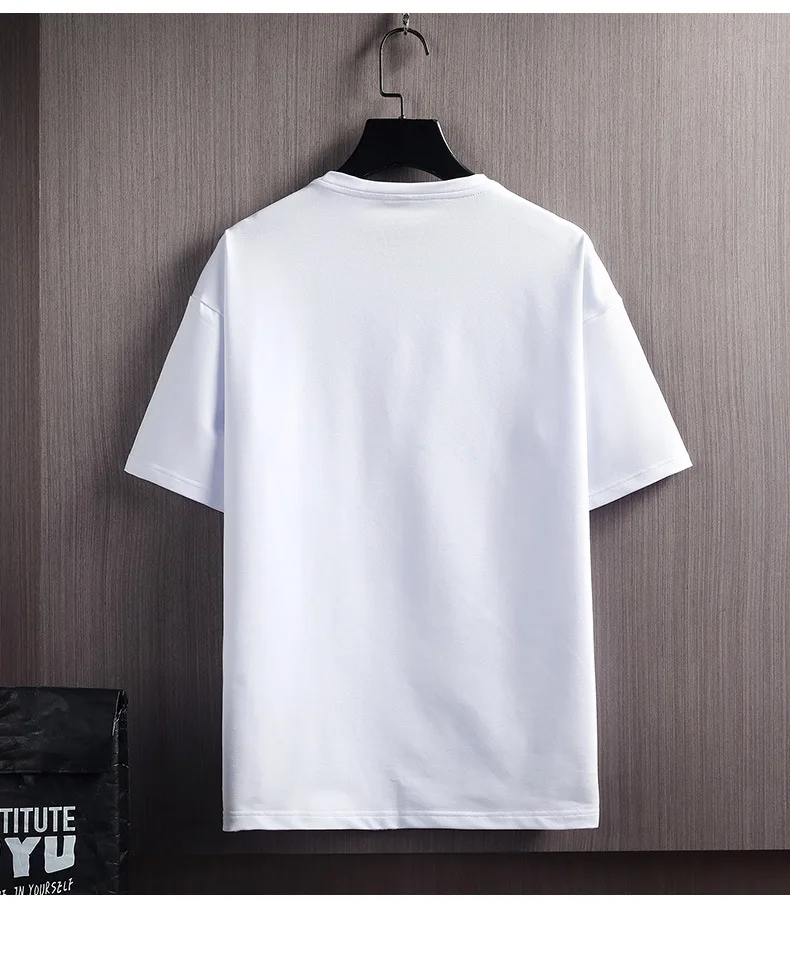 High Quality White Black Simple Fashion T-shirt Summer For Men - Buy ...