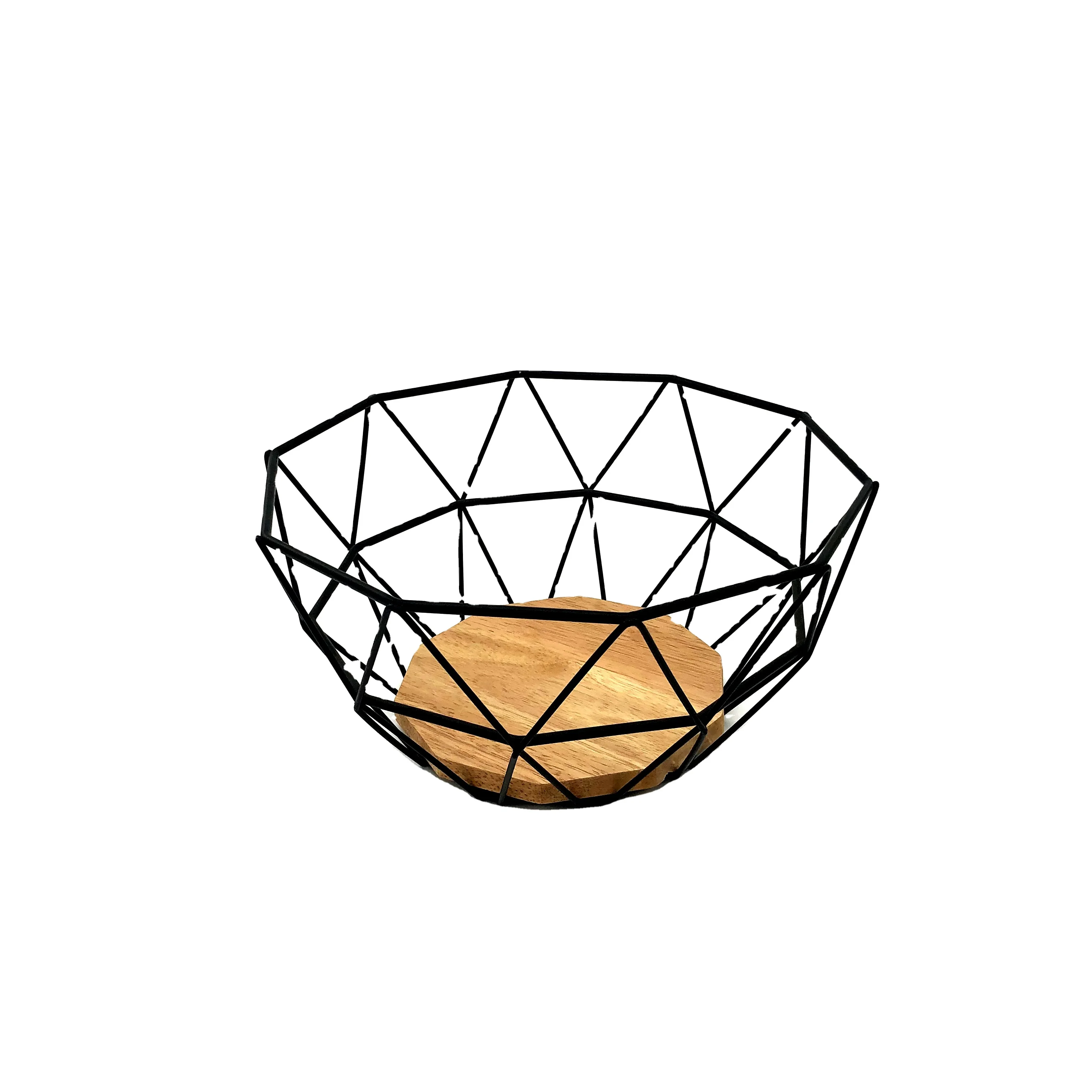 Производство декоративная домашняя металлическая корзина для хранения стильная фруктов миска