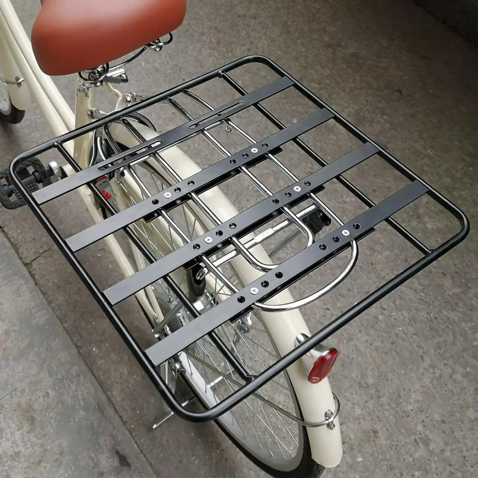 Aluminium Back Rack Bicycle Aluminium Alloy Rear Rack Lengthened Widened Load 30kg Bike ...
