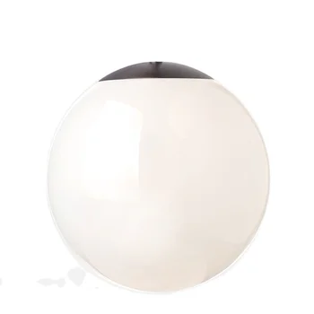 Cheap Sale Diameter 8inch White Glass Ball Lampshade 200mm Cutting Opening Glass Globe Opal Shiny Glass Lamp Shade