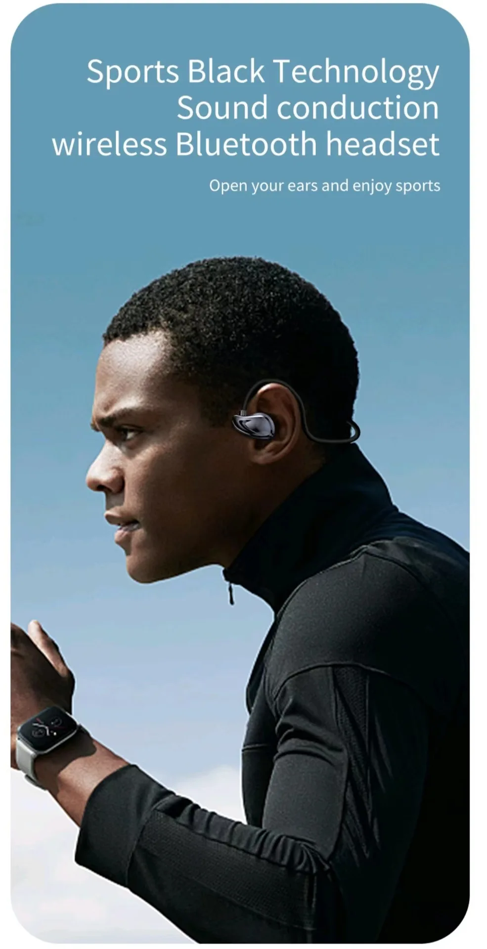 TWS Ture Wireless Earbuds KM-A60 Air Bone Conduction Comfortable on Ear Headphone