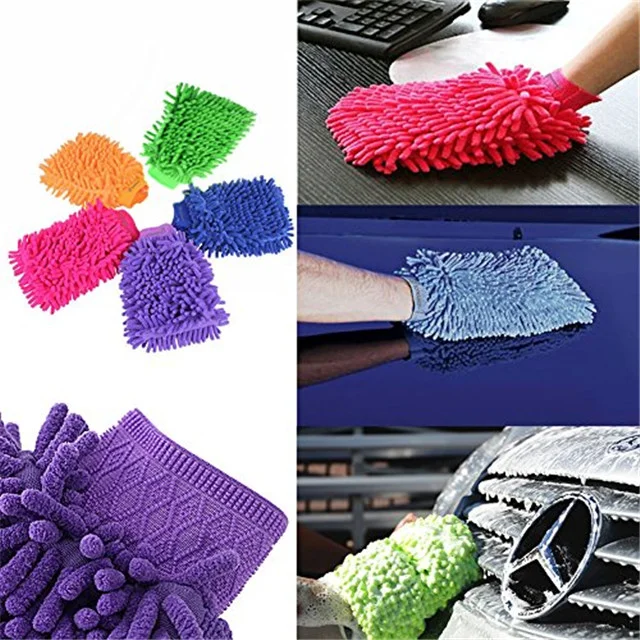 SUEZ-Super перчатка для мытья автомобиля мягкое полотенце из