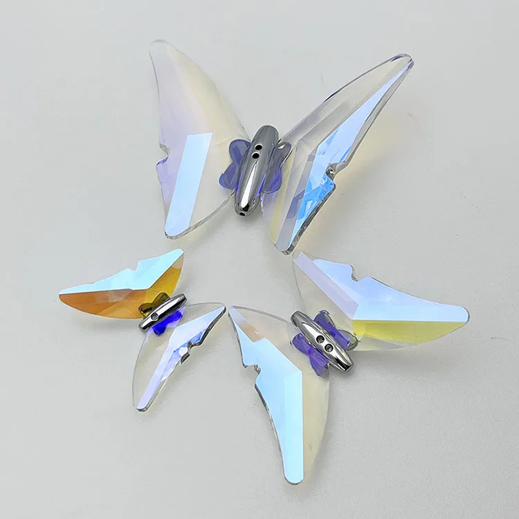 AB Crystal Butterfly Prism Pendant for Chandelier MH-12926