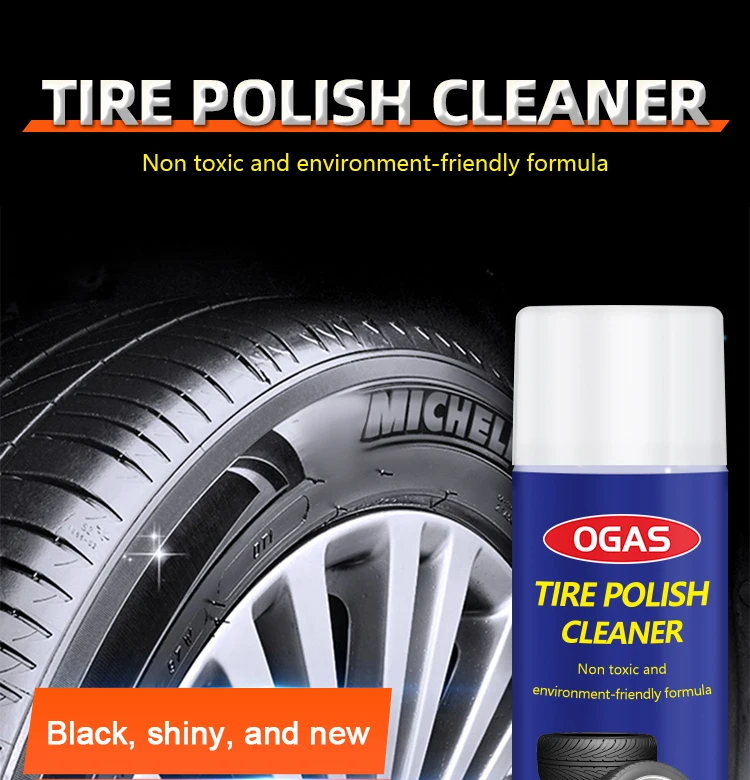 Ecofriendly Cleaning Foam Car Care Long Lasting Tire Shine Protection 500ml Car Wash Tire Shine