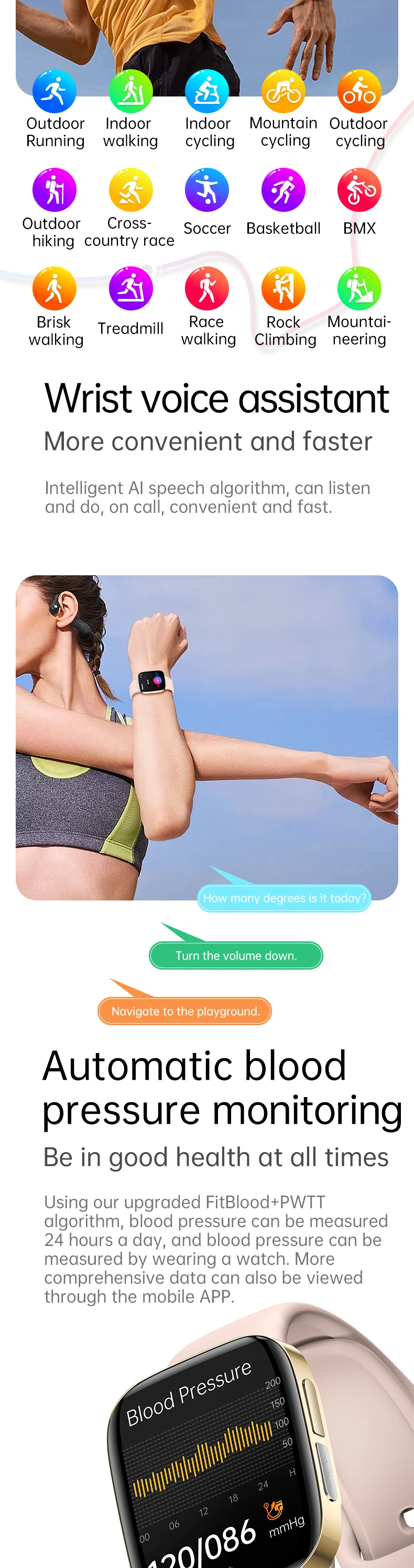 New Radiation Level Detection Smart Watch Jl08,Sos Help Blood Oxygen