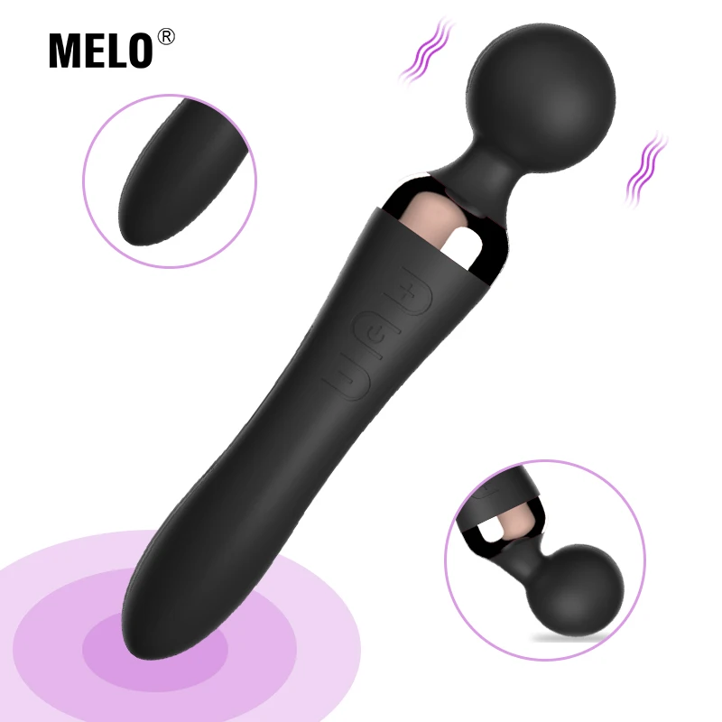 Kahe mootoriga silikoonist võlukepiga masseerija leevendab stressi 12-käiguline elektriline käeshoitav silikoonist veekindel vibraator naistele_voghion.com