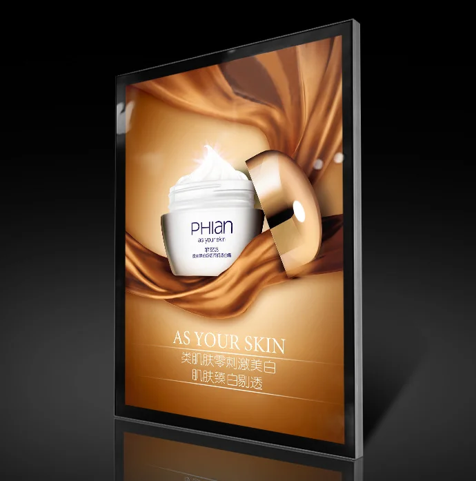 Customized Slim Led Light Boxes Poster A2 Size Acrylic Board Led Advertising Lightbox Panels