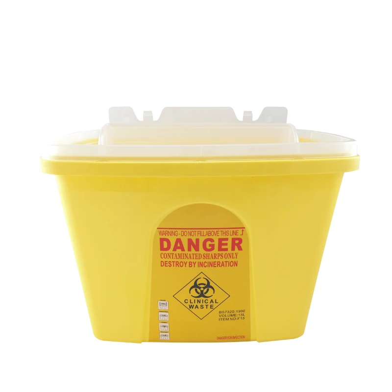 2025 новый дизайн, DMS-F15B контейнер для острых средств, биоопасные иглы с новым дизайном, Бесконтактное удаление