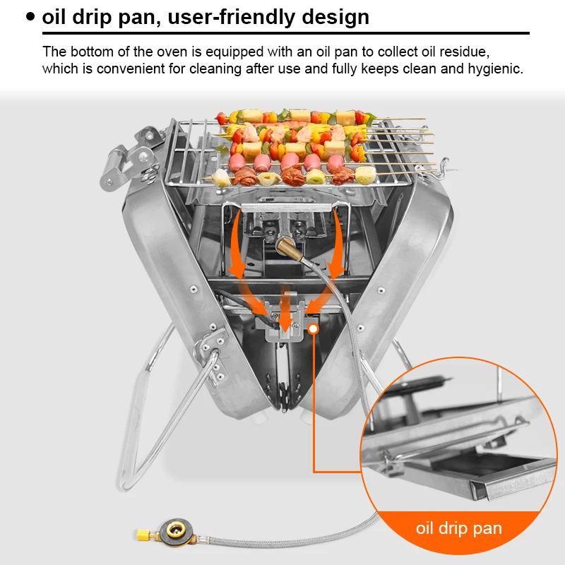 Commercial Korean Briefcase Smokeless Bbq Grill Table Portable Folding