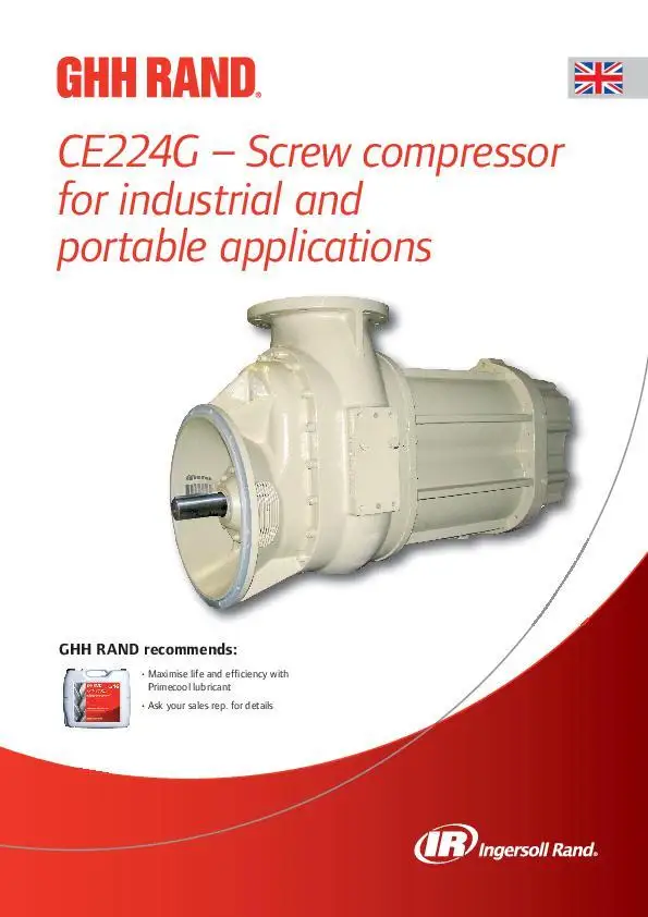 Ingersoll Rand Dscf75d8 Oil Free Screw Air Compressor Machine Head