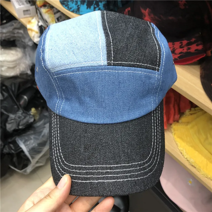 Distressed Denim Trucker Cap with Upcycled Patch – Haute Suburban