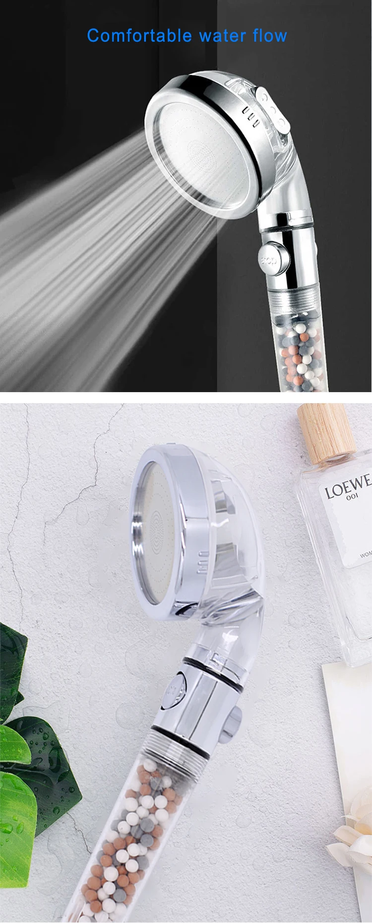 Modern Buluxe Spa Mineral Stone Handheld Nosame High Flow Pressure 3