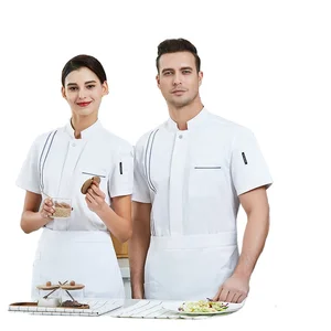 Turkish Hotel Kitchen Coat French bar Design Custom Japanese Pizza Sushi Restaurant Men Women Short Jacket Chef Uniform
