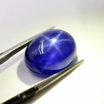Blue stone lab created star sapphire oval cut synthetic loose gems