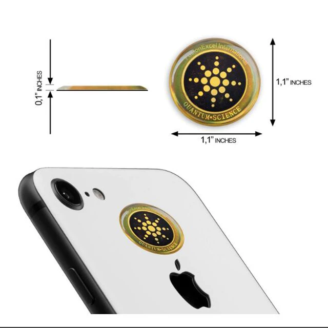 Autocollant Anti-Radiations Quantum - Design Élégant Pour Téléphone, Tablette, PC - Réduction Ondes EMF, Protection Santé