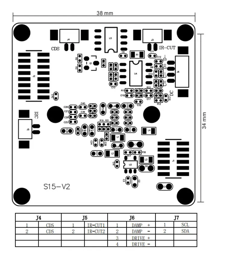 IMX415 4K 8MP AHD Camera Module with WDR Security System Double Layer CCTV Camera PCB Board High Quality Camera