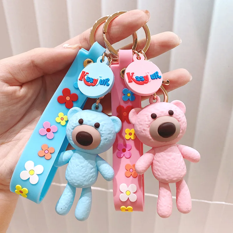 Custom Teddy Bear Keychain Teddy Bear Keyring Personalized 