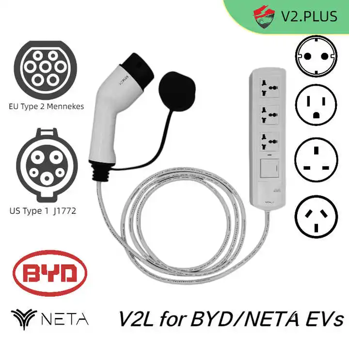 Ioniq 5 & Kia Byd Neta V2l Bidirectional Charger Cable For Solar