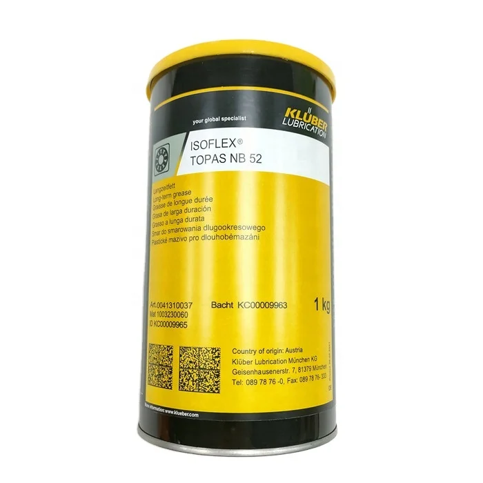 High Quality Original New Kluber Isoflex Topas Nb 52 1kg Grease Special  Lubricants For Many Industrial Fields - Buy Kluber Isoflex Topas Nb 52 1kg  Grease For Smt Machine Low Temperature Multi-purpose