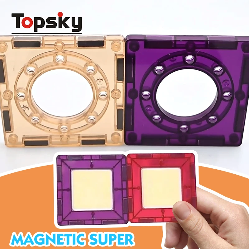Plastic 3D Colorful Puzzles Stacking Blocks Toys DIY Tiles Clear Construction STEM Preschool Sensory Educational Toys for Kids