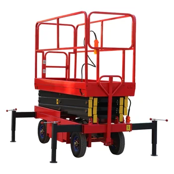 Electric traction scissor lift for mobile high-altitude workers lifting platform for sale