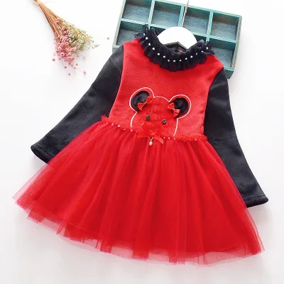 Girls Winter One Piece Dress Chinese Style Bear Embroidered Princess Dress Plus Velvet Thickening Baby Girl Skirt Buy Girls Cute Skirts With Chinese Style Bear Embroidered Plus Velvet Thickening Baby Girl Skirt Product On