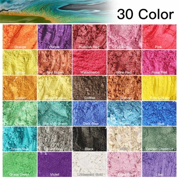 Factory Osbang 30 colors 3g per bag DIY Craft Natural bulk Mica pearl powder candle color dye for nail and art