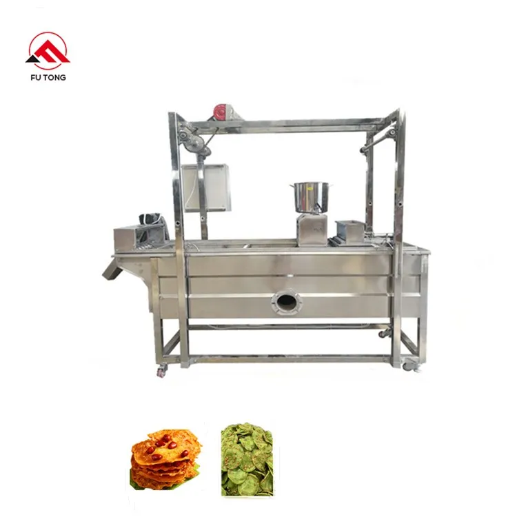 Automatic Rempeyek Molding Frying Machine Mesin Peyek Kacang Renyah