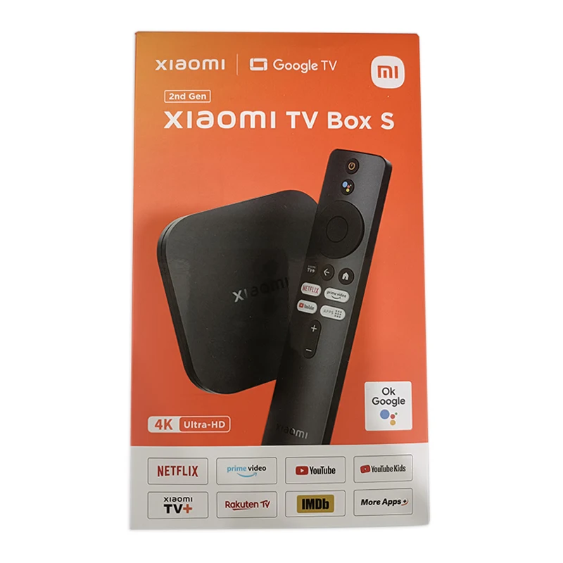 Global Version Xiaomi Mi TV Box2nd Gen 4K Ultra HD Google TV 2GB 8GB Dolby  Vision HDR10+ Google Assistant Smart Mi Box S Player