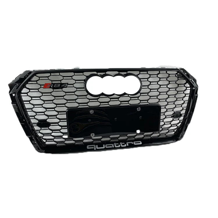 New ABS auto grille for audi A4 B9 A4L radiator honeycomb front bumper grill RS4 facelift mesh grille 2017 2018 2019