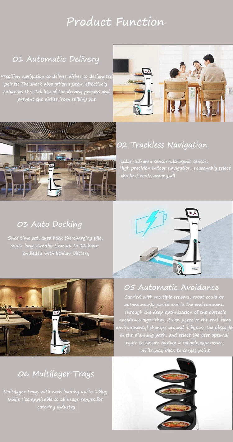 Intelligent Restaurant Delivery Robot Commercial Waiter Robot Factory ...