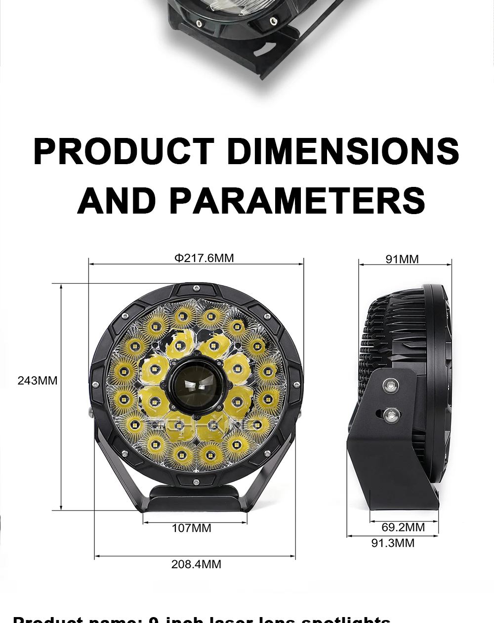 Wholesale high power 12V-36V 140W Led Driving Spotlight 4WD truck Off-road 9 inch auto Led laser lens spotlight working light