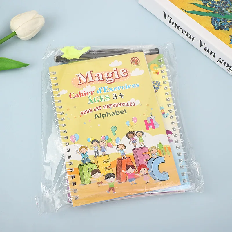 Custom English Spanish French Reusable Handwriting English Magic Book Preschool Children Magical Groove  Magic Notebook factory