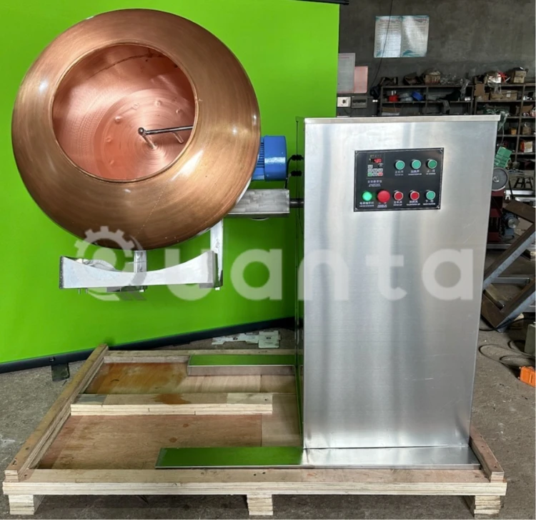 Big Power Gas Burner Caramelized Syrup Sugar Coating Machine For Nuts ...