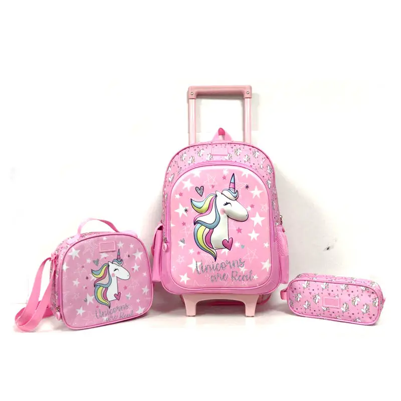 Wholesale Pink Lightweight Easy Travel Large Capacity Toddler Unicorn School Backpack Bag For