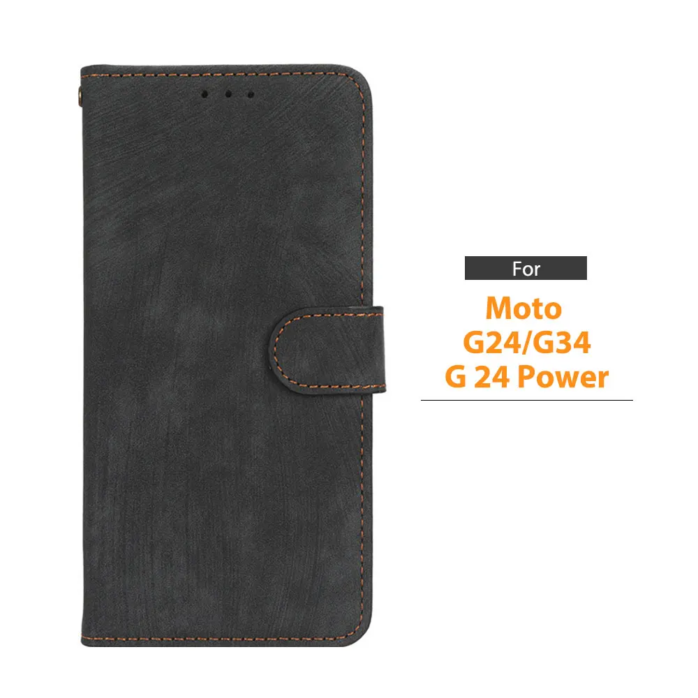 Wallet Phone Case For Moto G04 Customize Drop Proof Soft Tpu Matte Skin Feel Clear Shockproof Sjk371