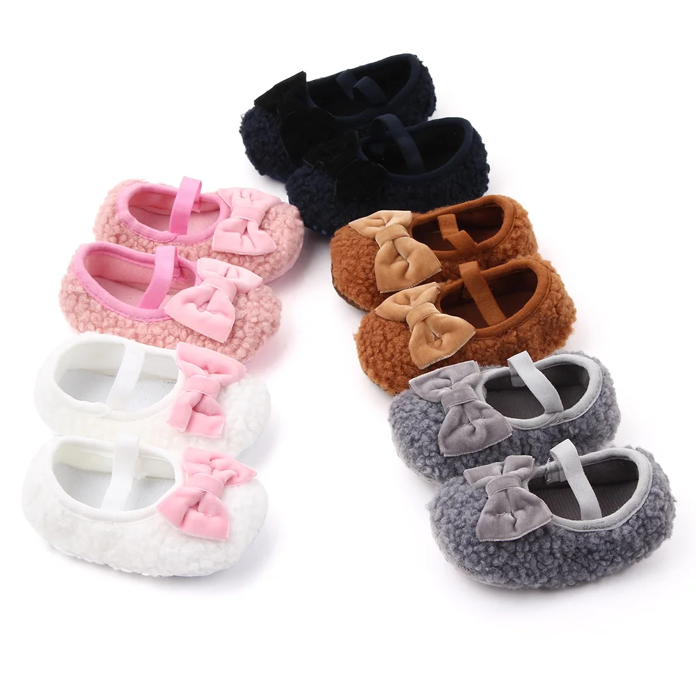 Hot Selling Beautiful Baby Shoes Girl Cute Bow Soft Sole Newborn Walking Shoes Toddler Shoes