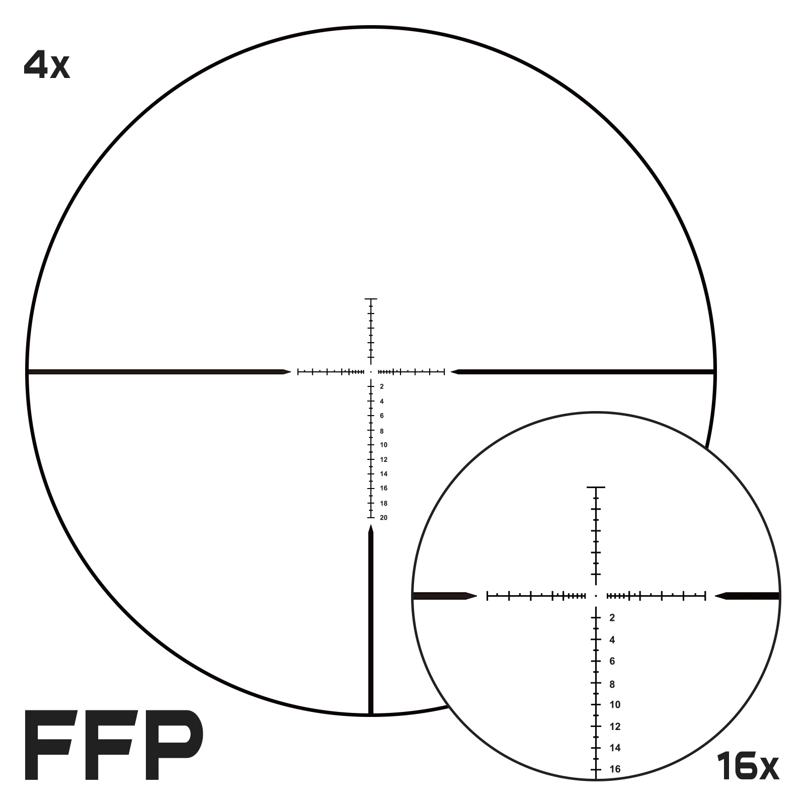 Marcool Wolverine 4-16x44 FFP Hunting Scope - Lightweight