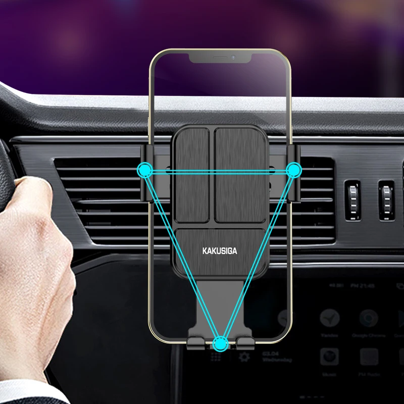 KAKUSIGA New Style 360 Degree Rotation Car Air Outlet Gravity Bracket Adjustment Car Phone Holder