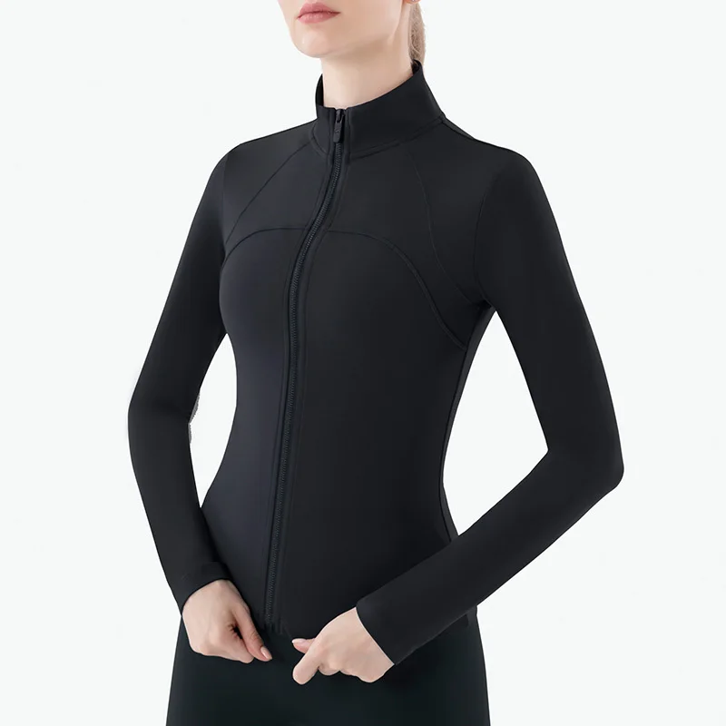 Autumn Winter Lightweight Plus Size Yoga Jacket Quick-Drying Breathable Windproof Spande detail