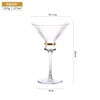 Golden waist cocktail glass