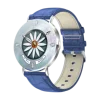 Cinturini in pelle blu argento